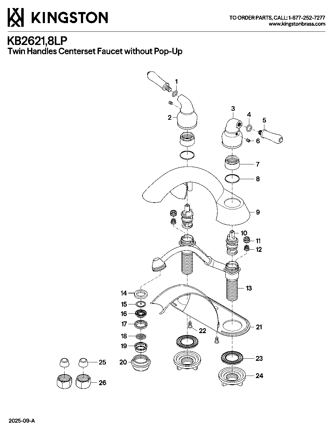 Naples KB2621LP exploded parts diagram