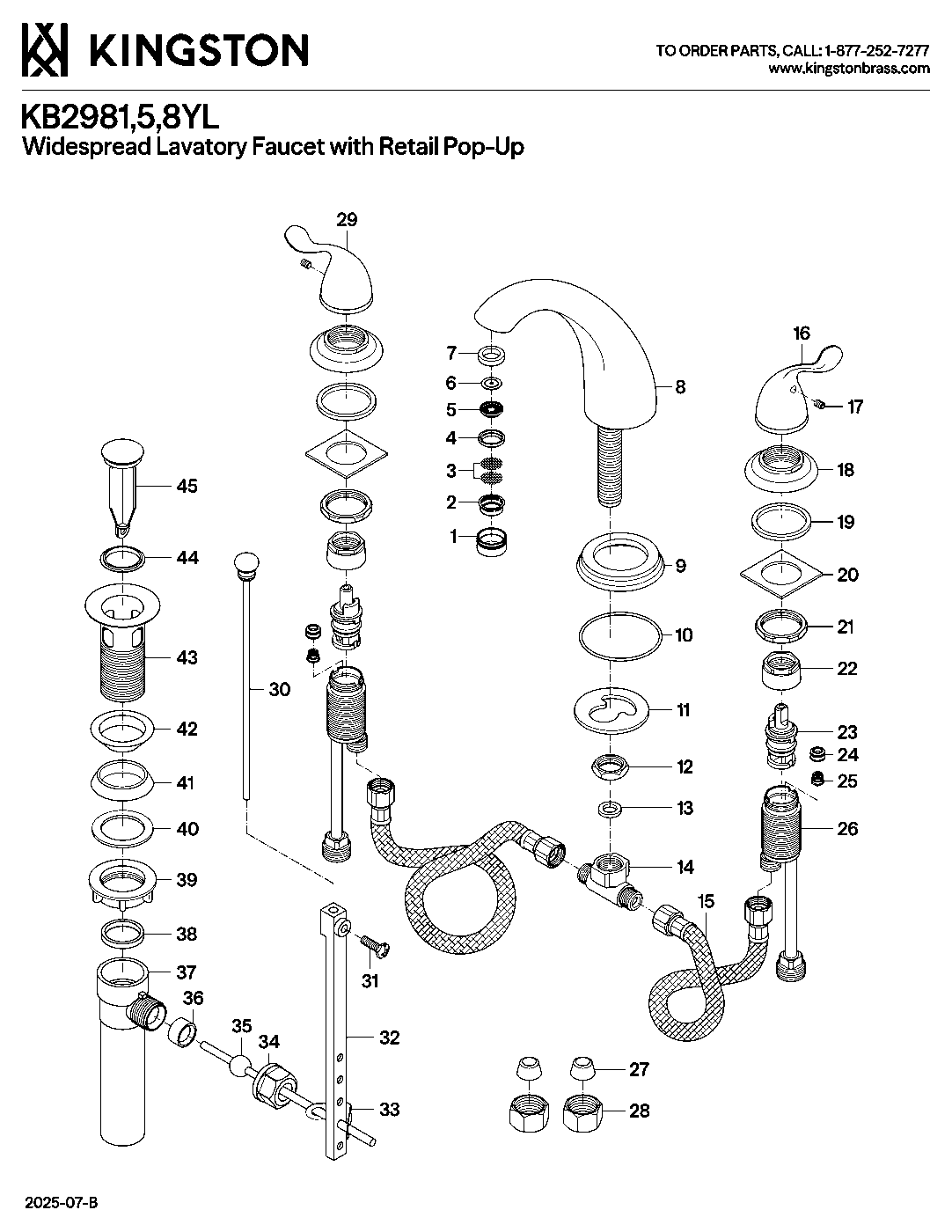 Yosemite KB2981YL exploded parts diagram