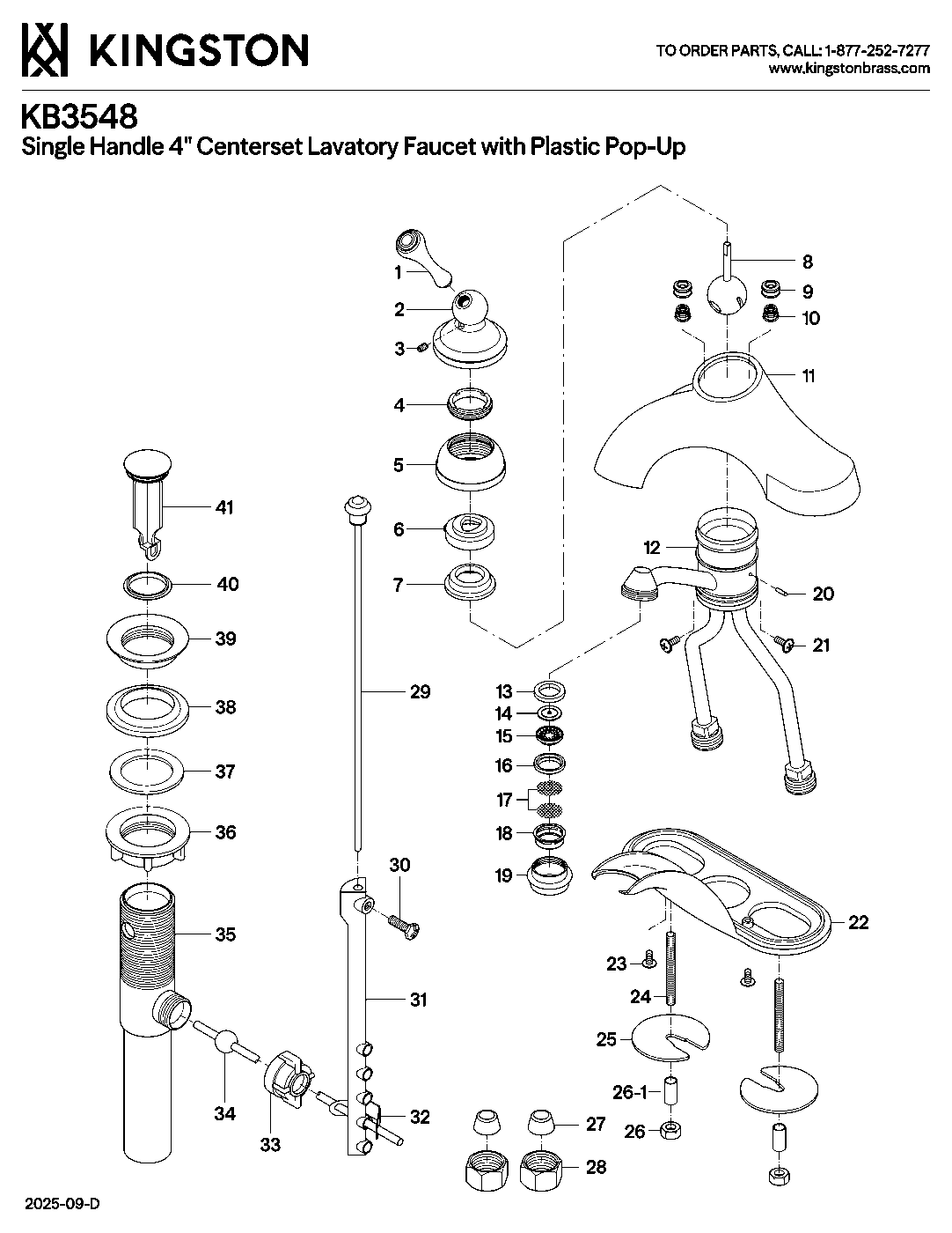 Victorian KB3548 exploded parts diagram
