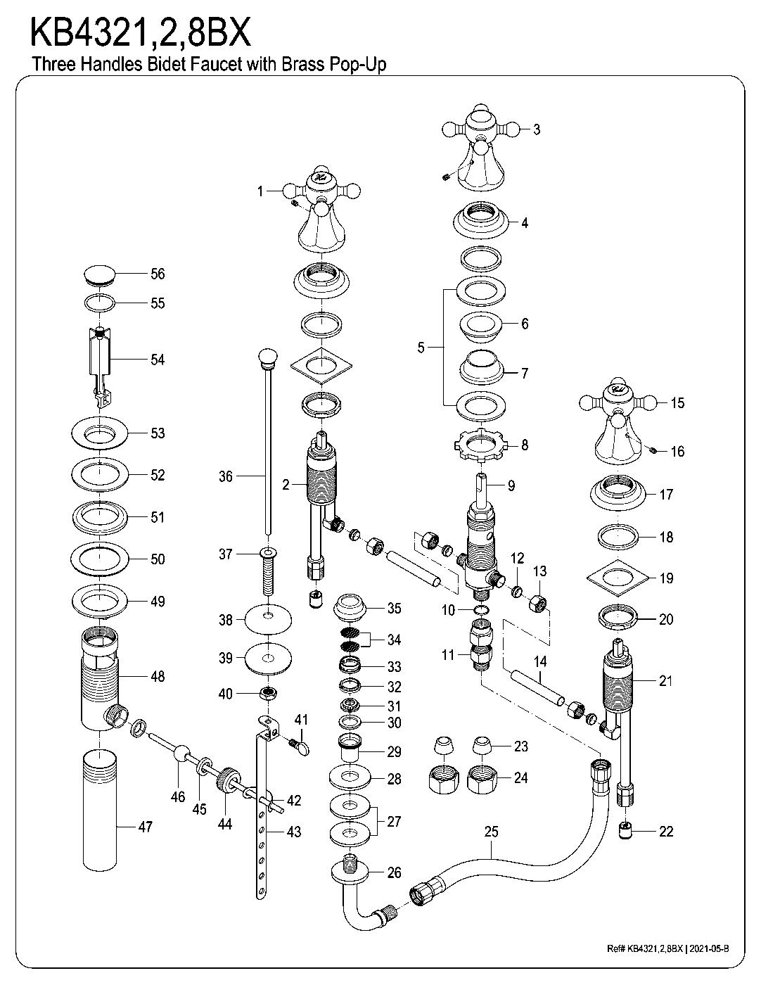Metropolitan KB4321BX exploded parts diagram