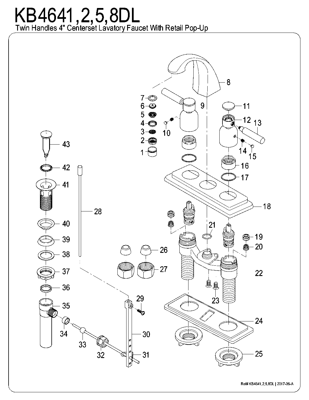 Concord KB4641DL exploded parts diagram