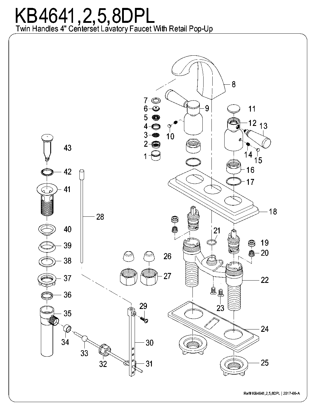 Paris KB4641DPL exploded parts diagram