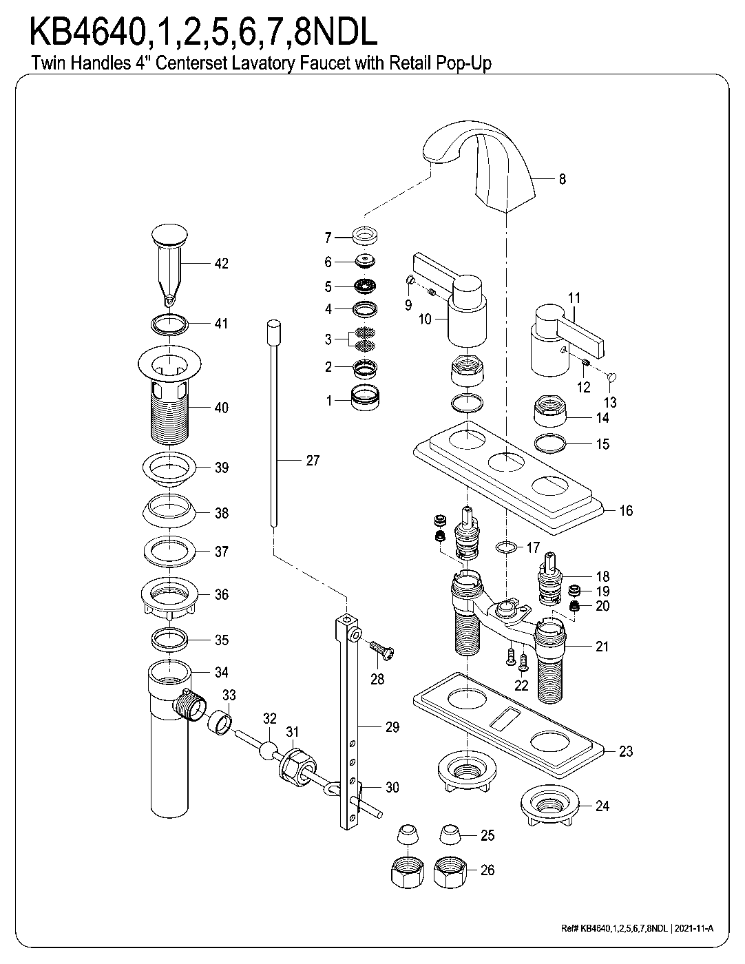 NuvoFusion KB4640NDL exploded parts diagram