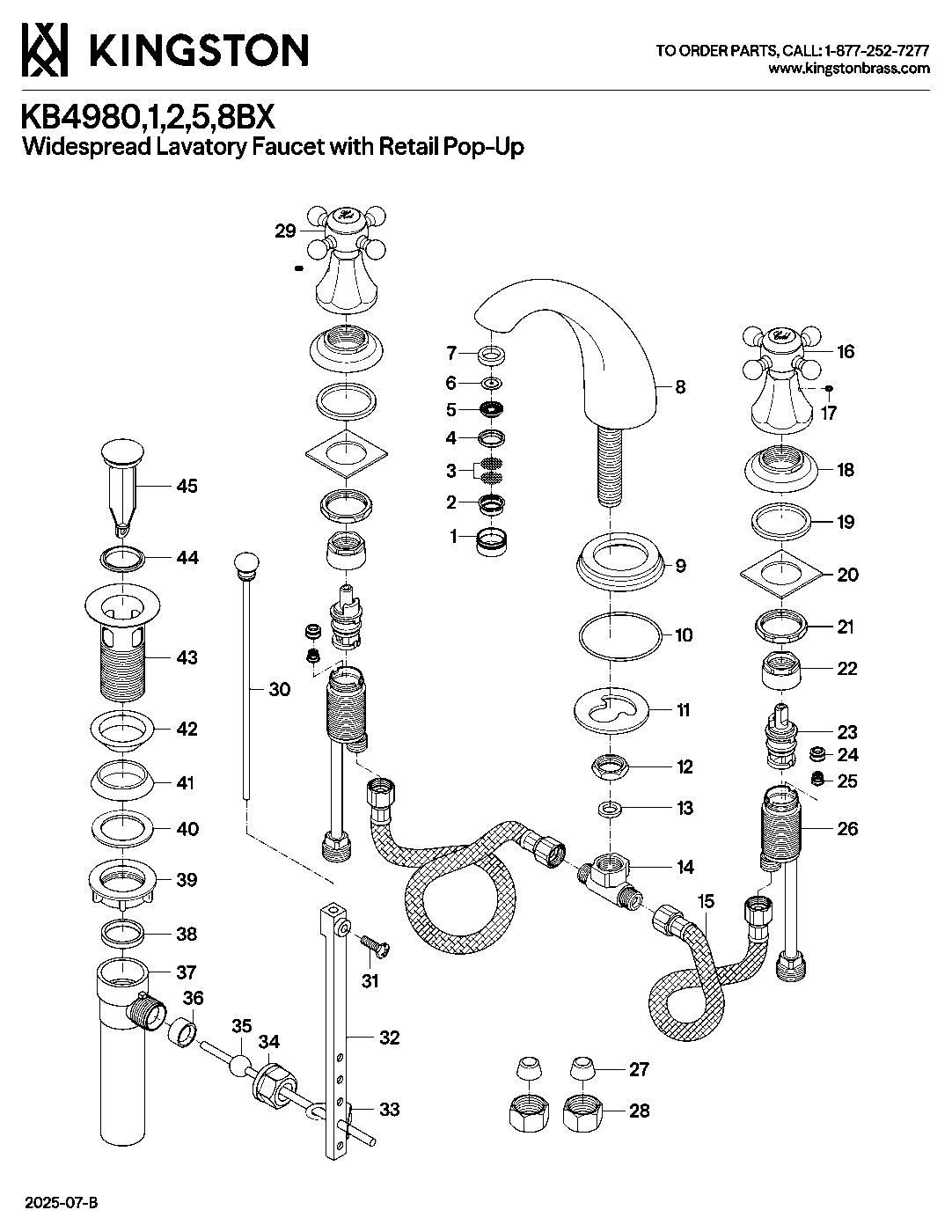 Metropolitan KB4980BX exploded parts diagram