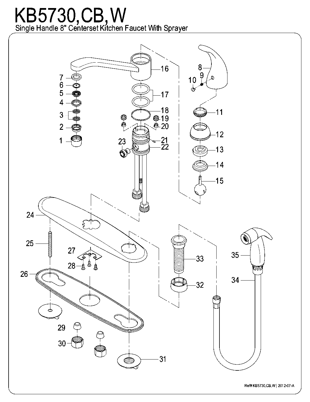 Chatham KB5730 exploded parts diagram