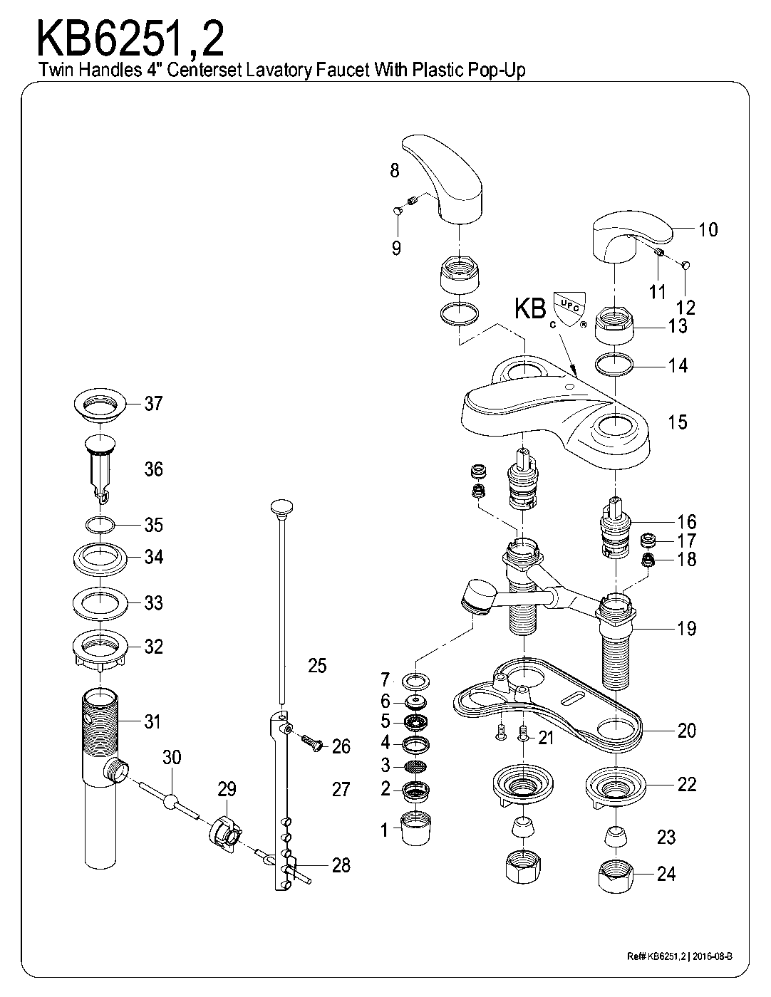Legacy KB6251 exploded parts diagram