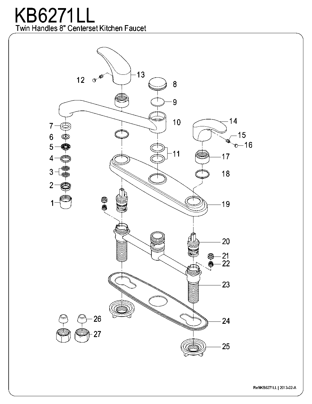 Legacy KB6271LL exploded parts diagram
