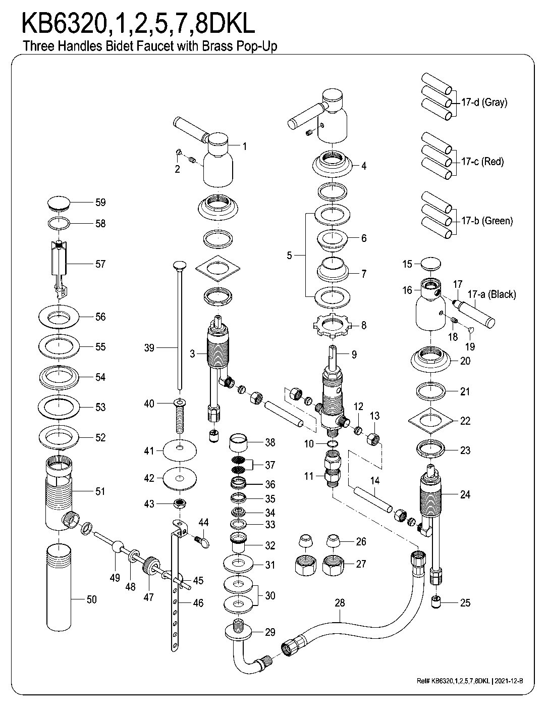 Kaiser KB6320DKL exploded parts diagram