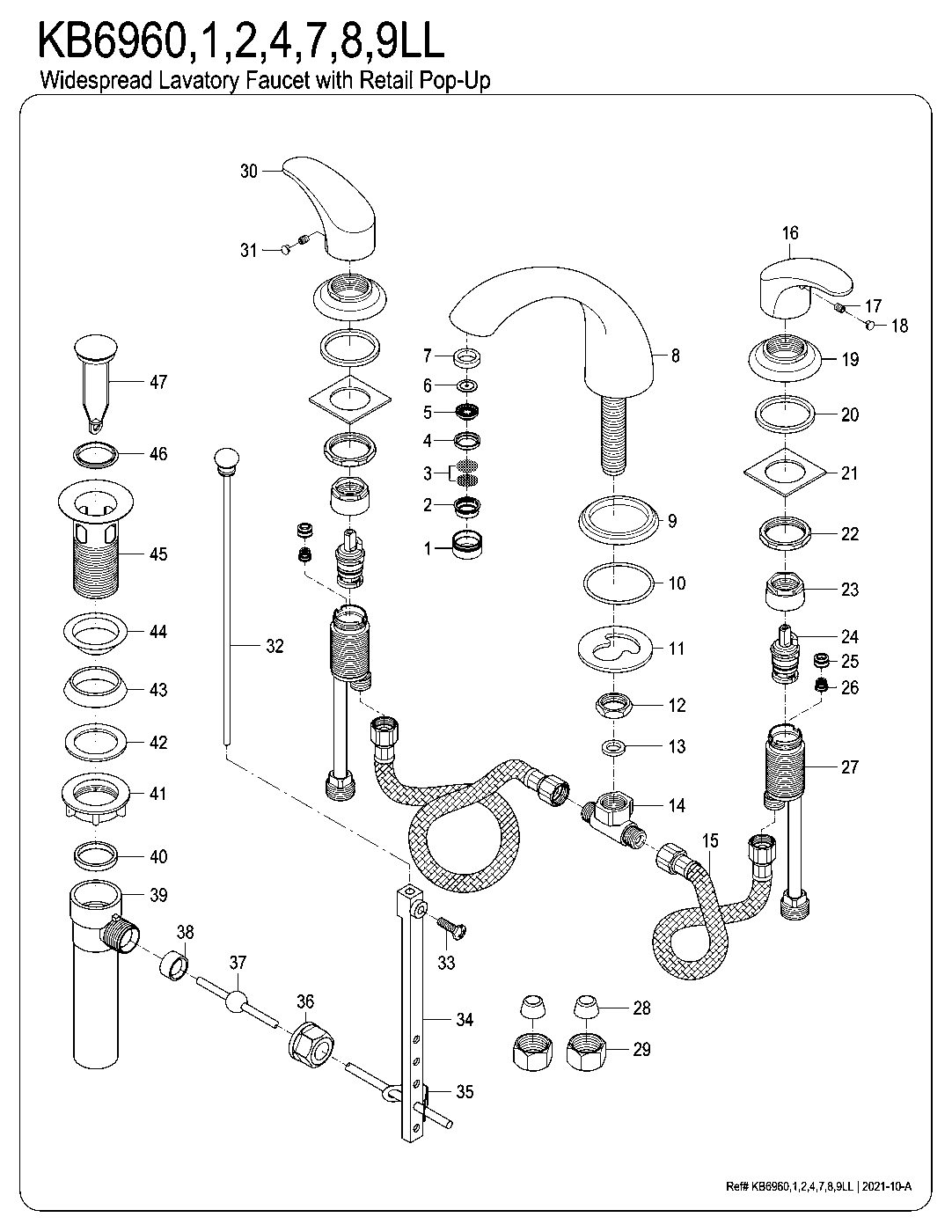 Legacy KB6960LL exploded parts diagram