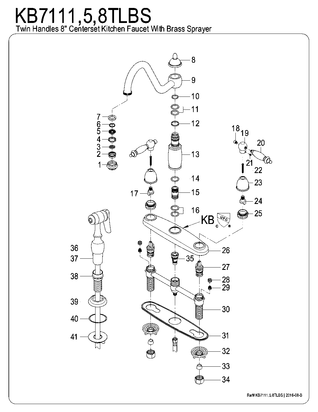 Templeton KB7111TLBS exploded parts diagram