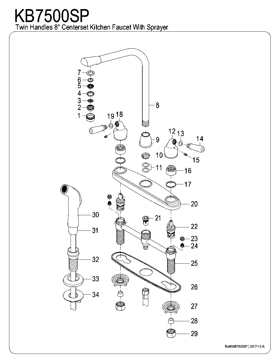 Magellan KB7500SP exploded parts diagram