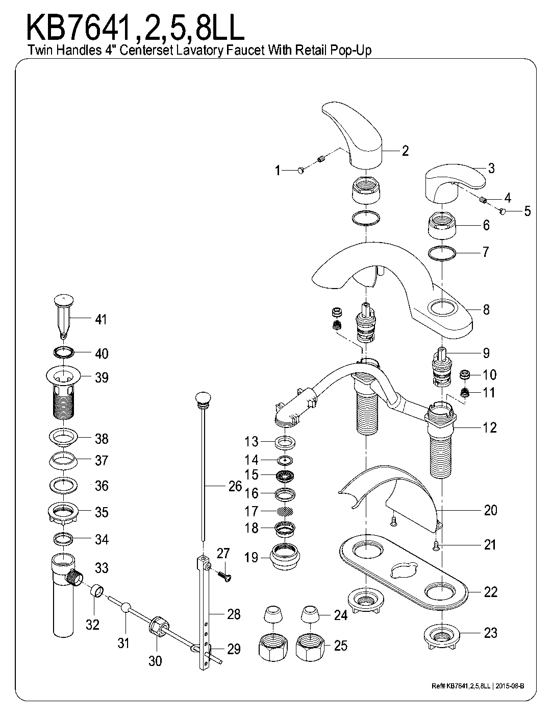 Legacy KB7641LL exploded parts diagram