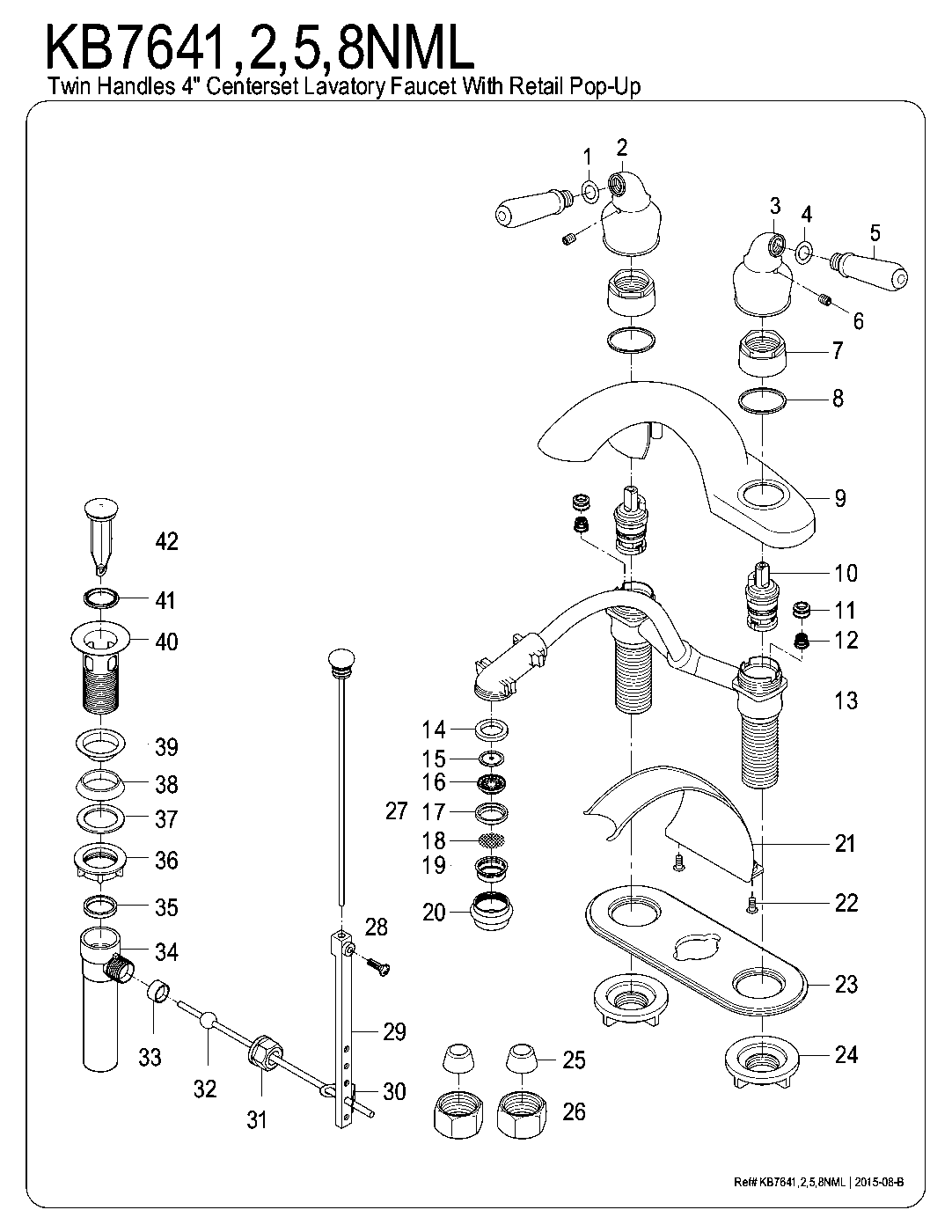 Naples KB7641NML exploded parts diagram