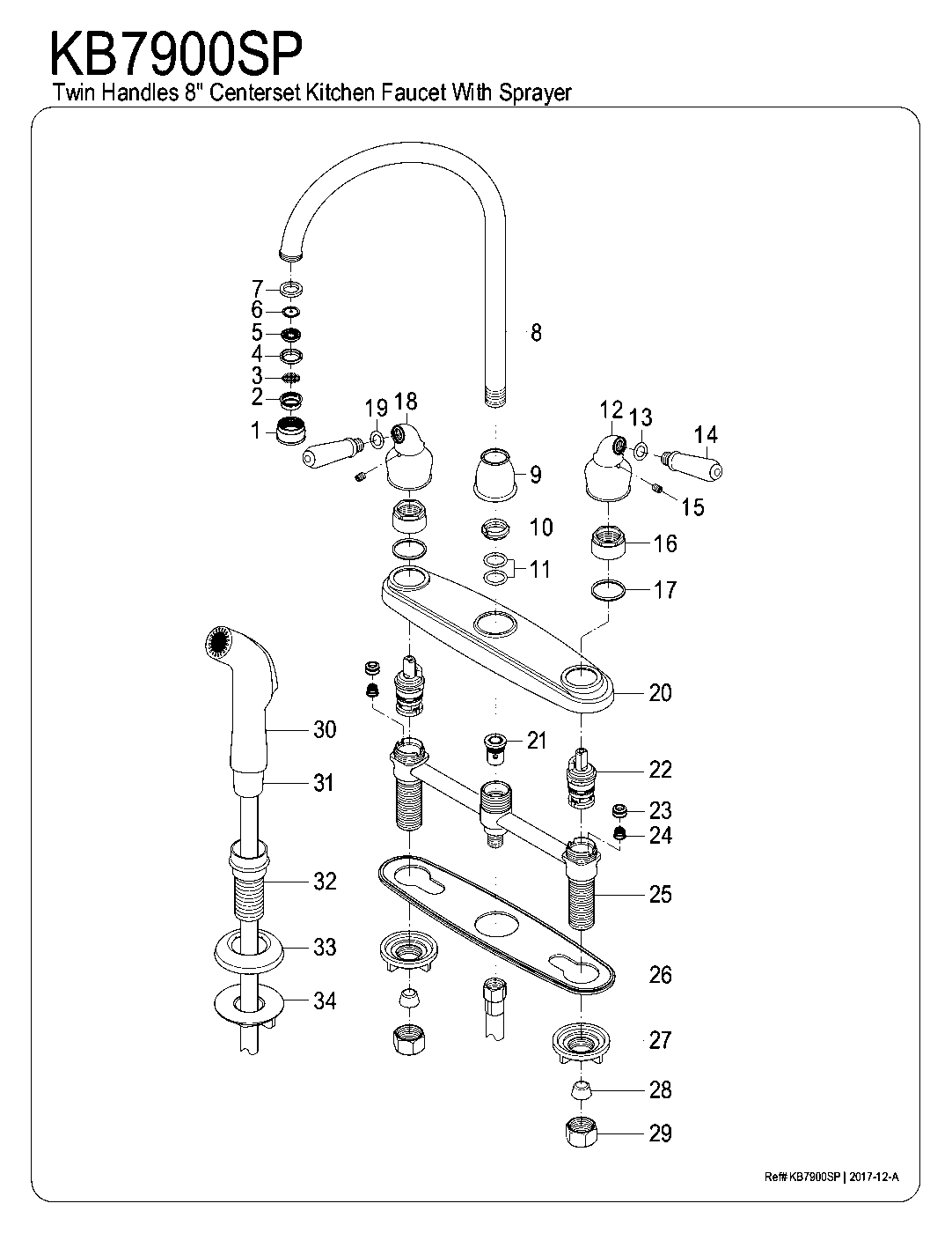 Magellan KB7900SP exploded parts diagram