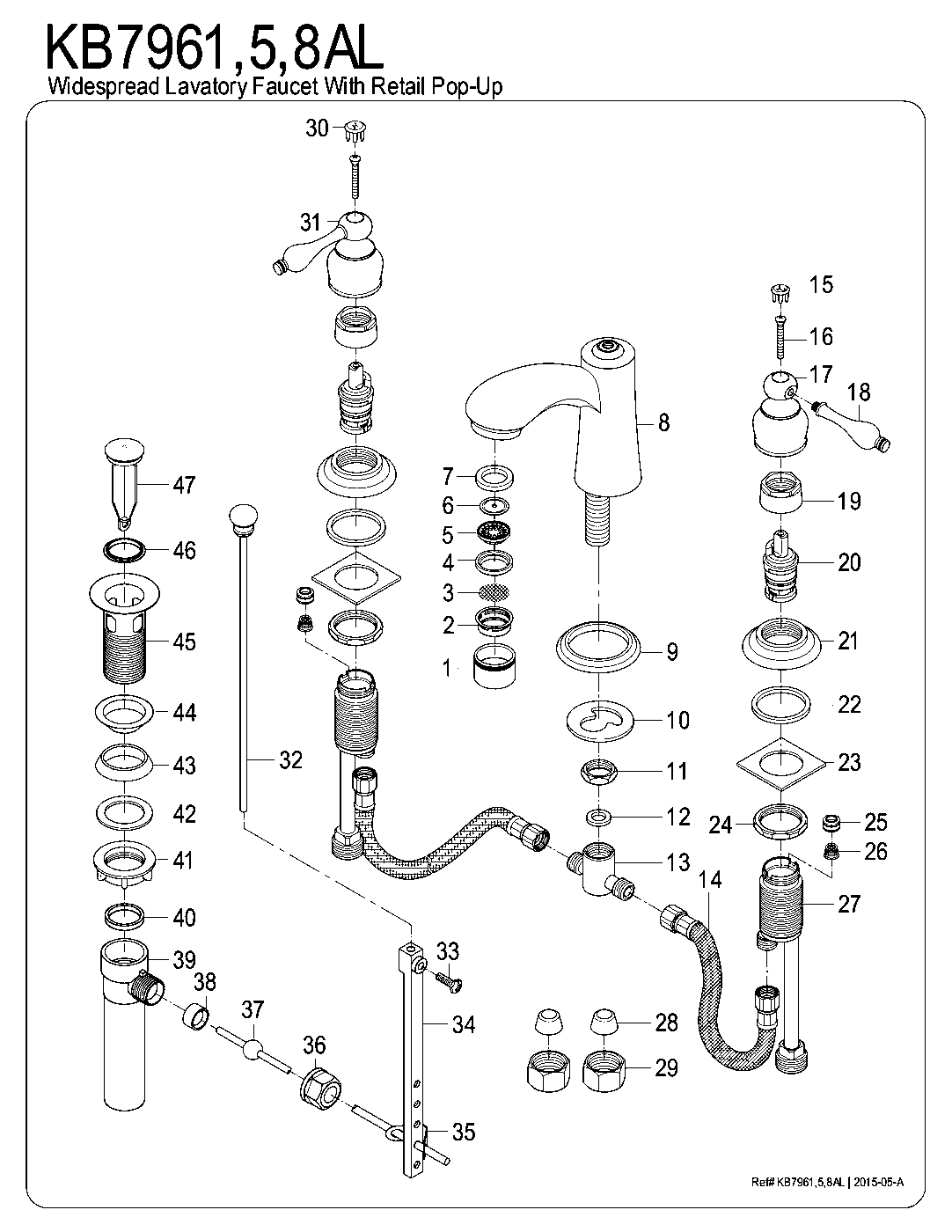 Victorian KB7961AL exploded parts diagram