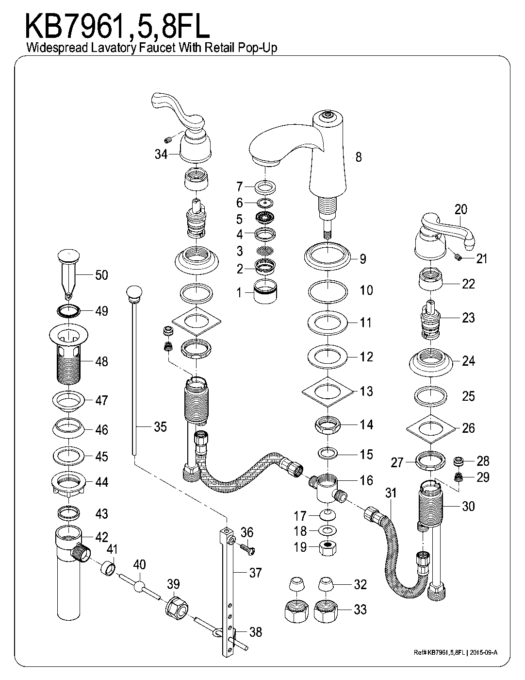 Royale KB7961FL exploded parts diagram