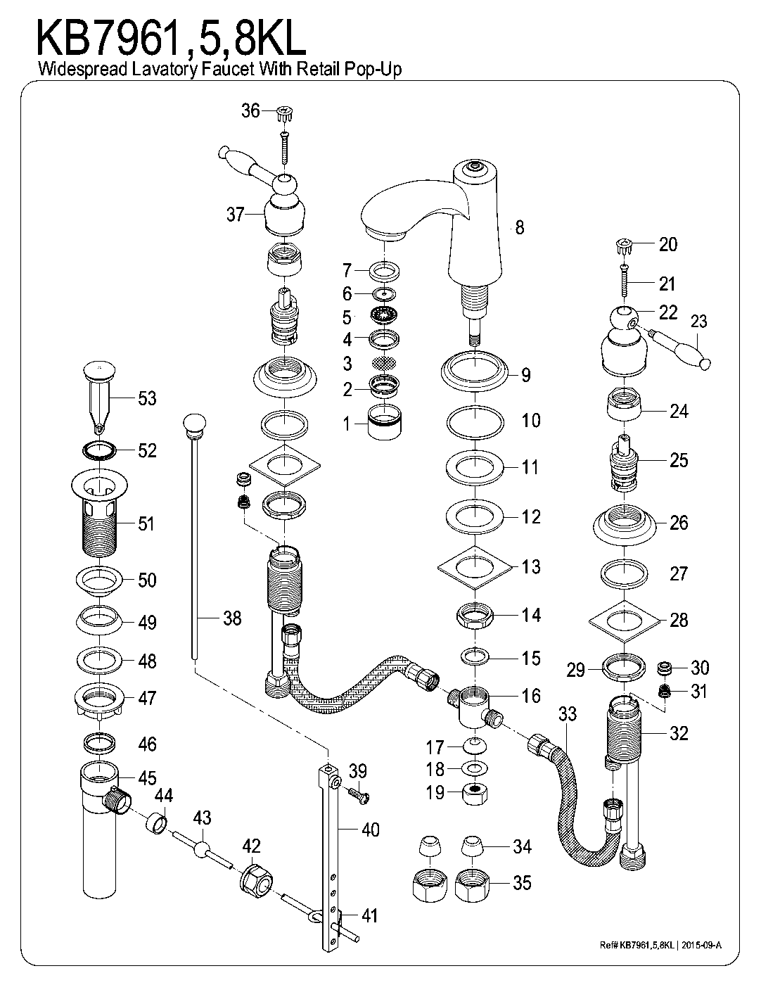 Knight KB7961KL exploded parts diagram