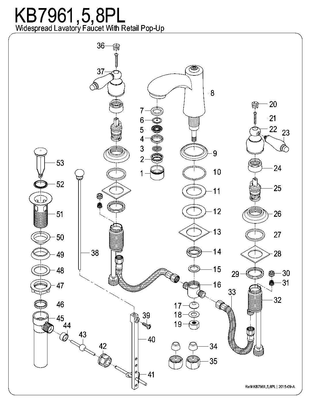 Victorian KB7961PL exploded parts diagram