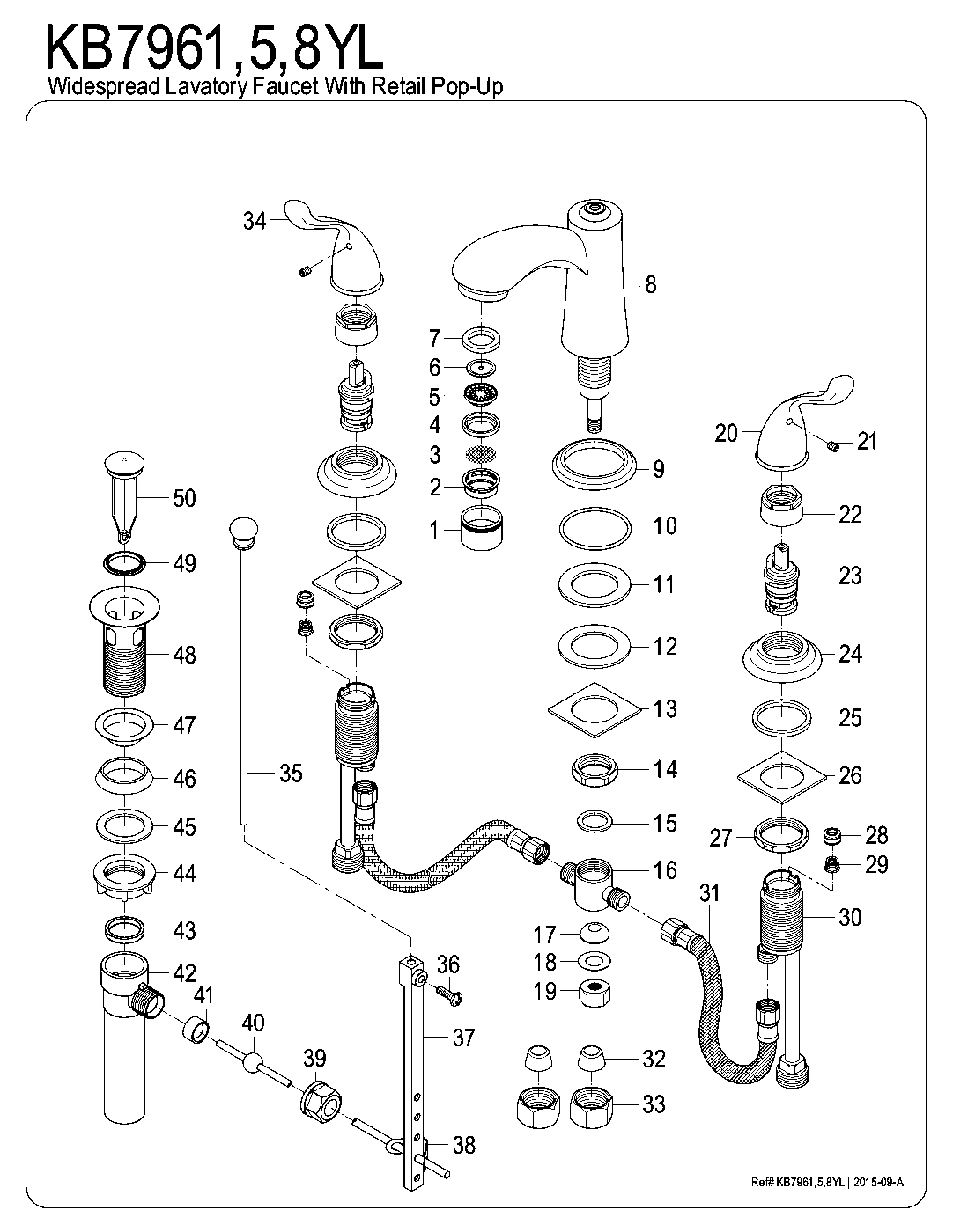 Yosemite KB7961YL exploded parts diagram