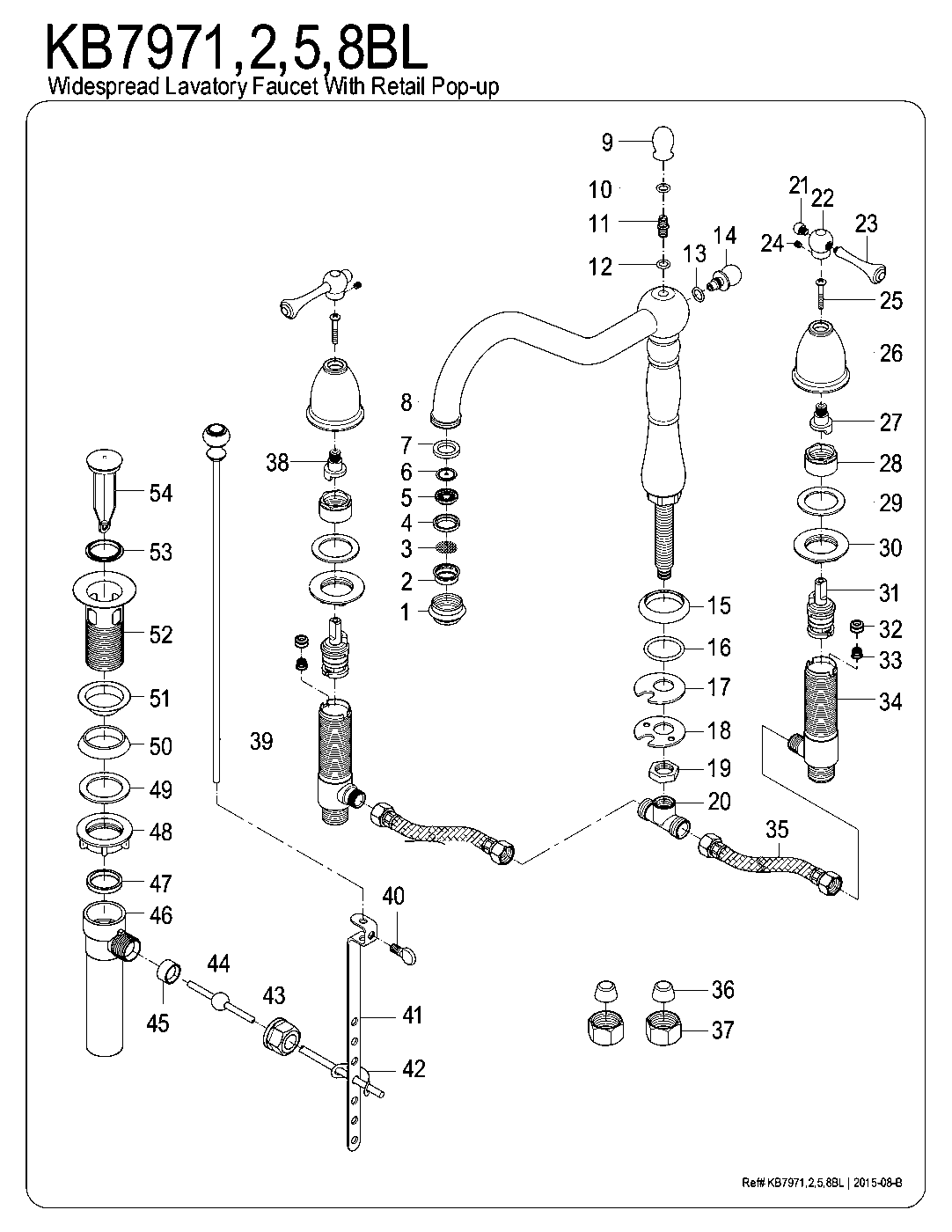 English Vintage KB7971BL exploded parts diagram