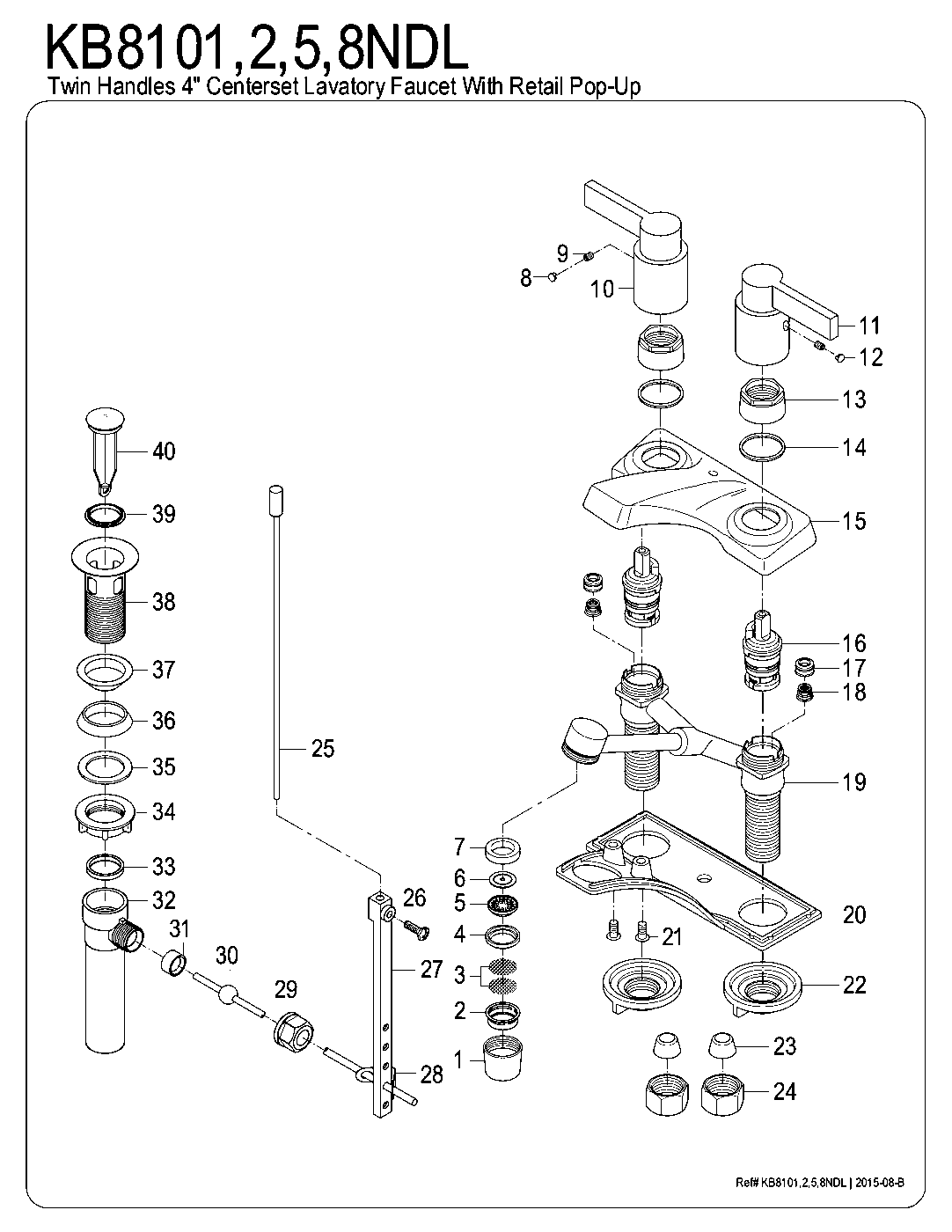 NuvoFusion KB8101NDL exploded parts diagram