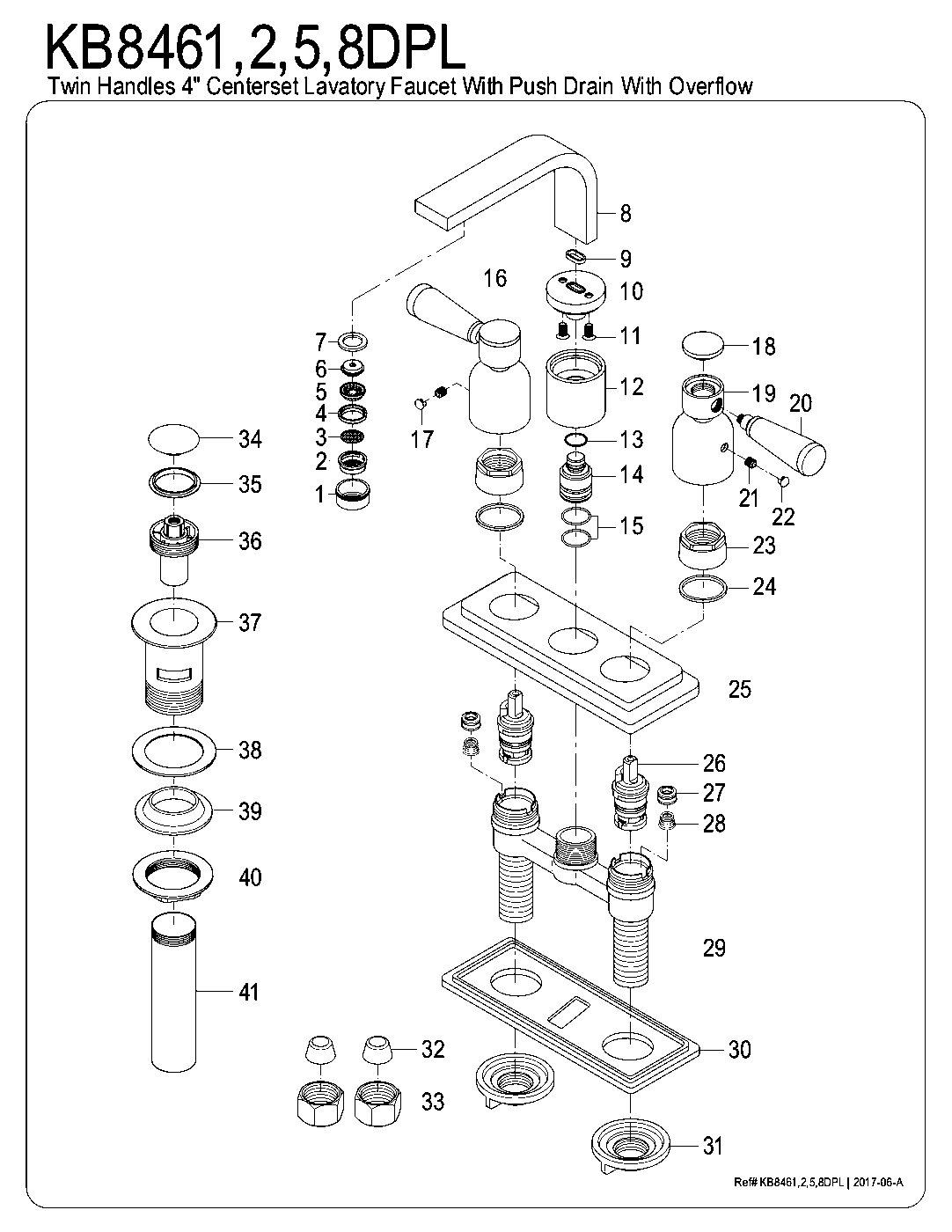 Paris KB8461DPL exploded parts diagram