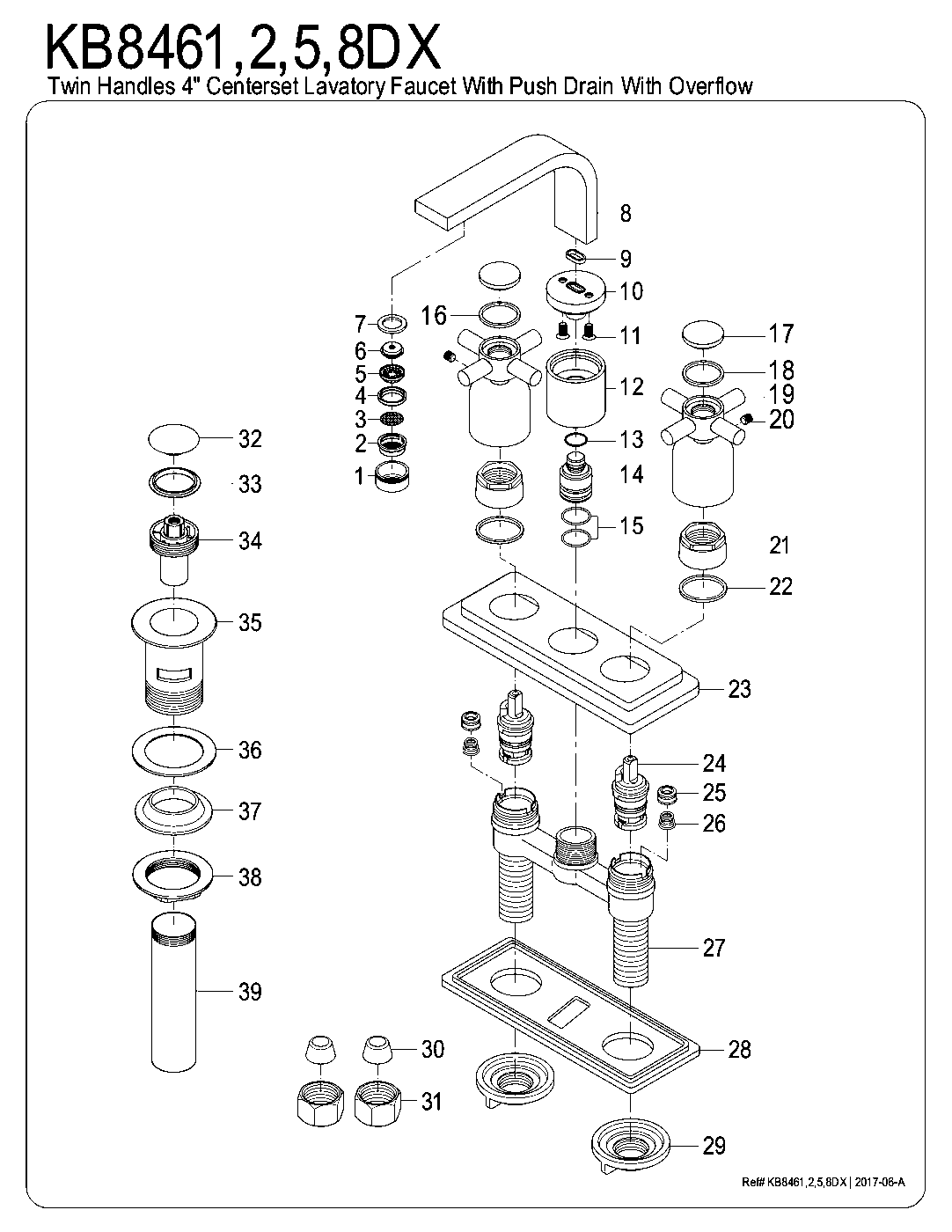 Concord KB8461DX exploded parts diagram