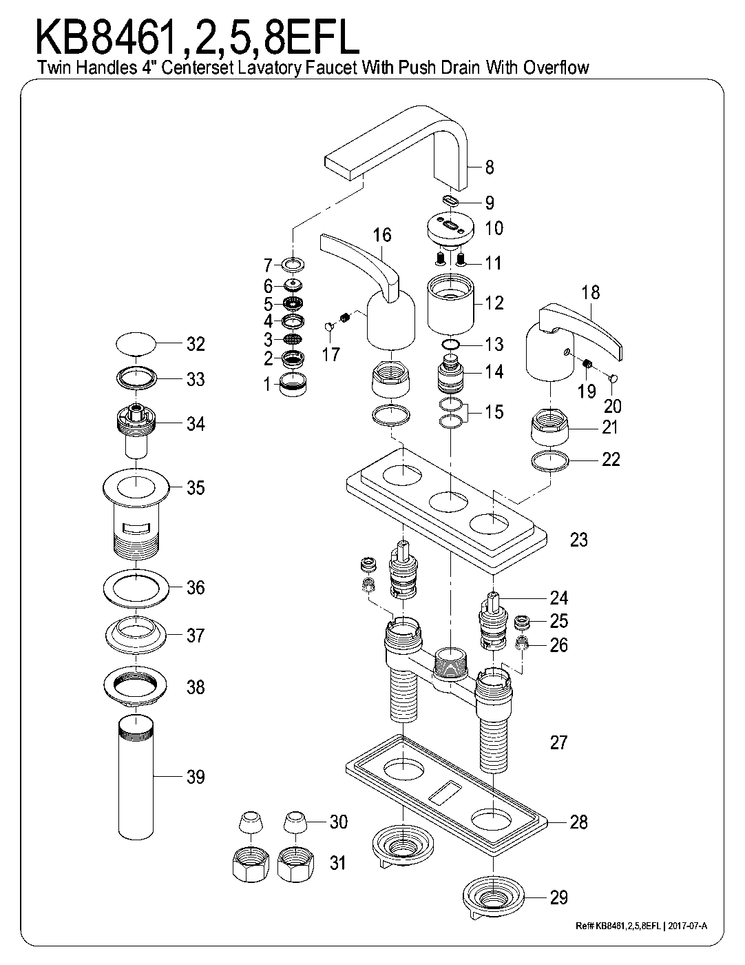 Centurion KB8462EFL exploded parts diagram
