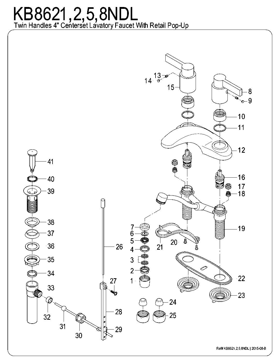 NuvoFusion KB8621NDL exploded parts diagram