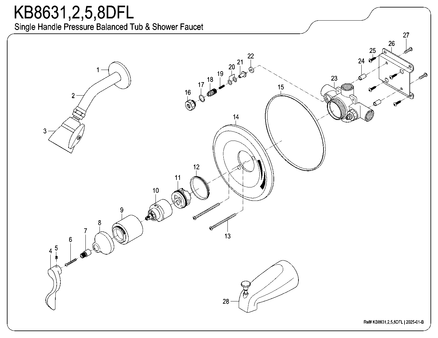 NuWave KB8631DFL exploded parts diagram