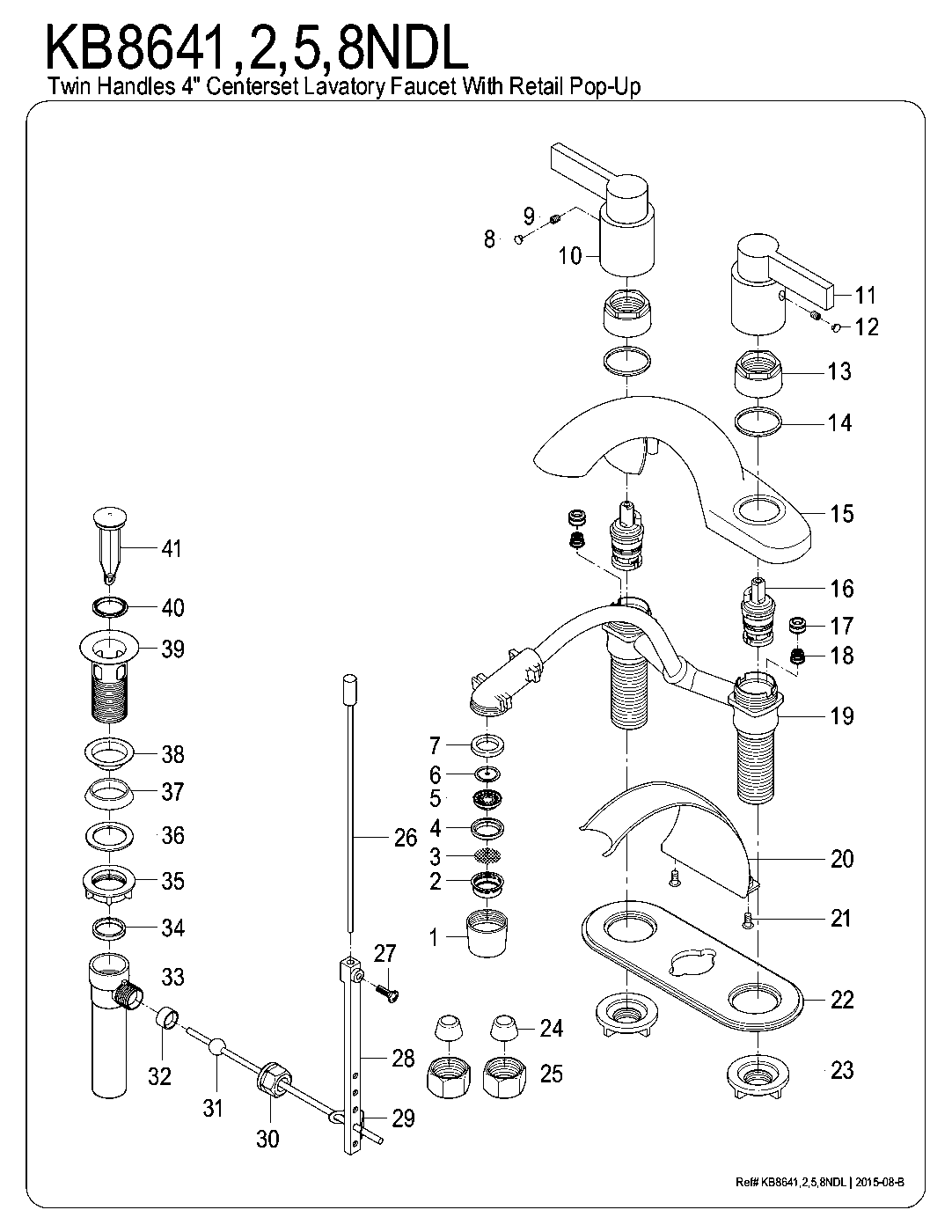 NuvoFusion KB8641NDL exploded parts diagram