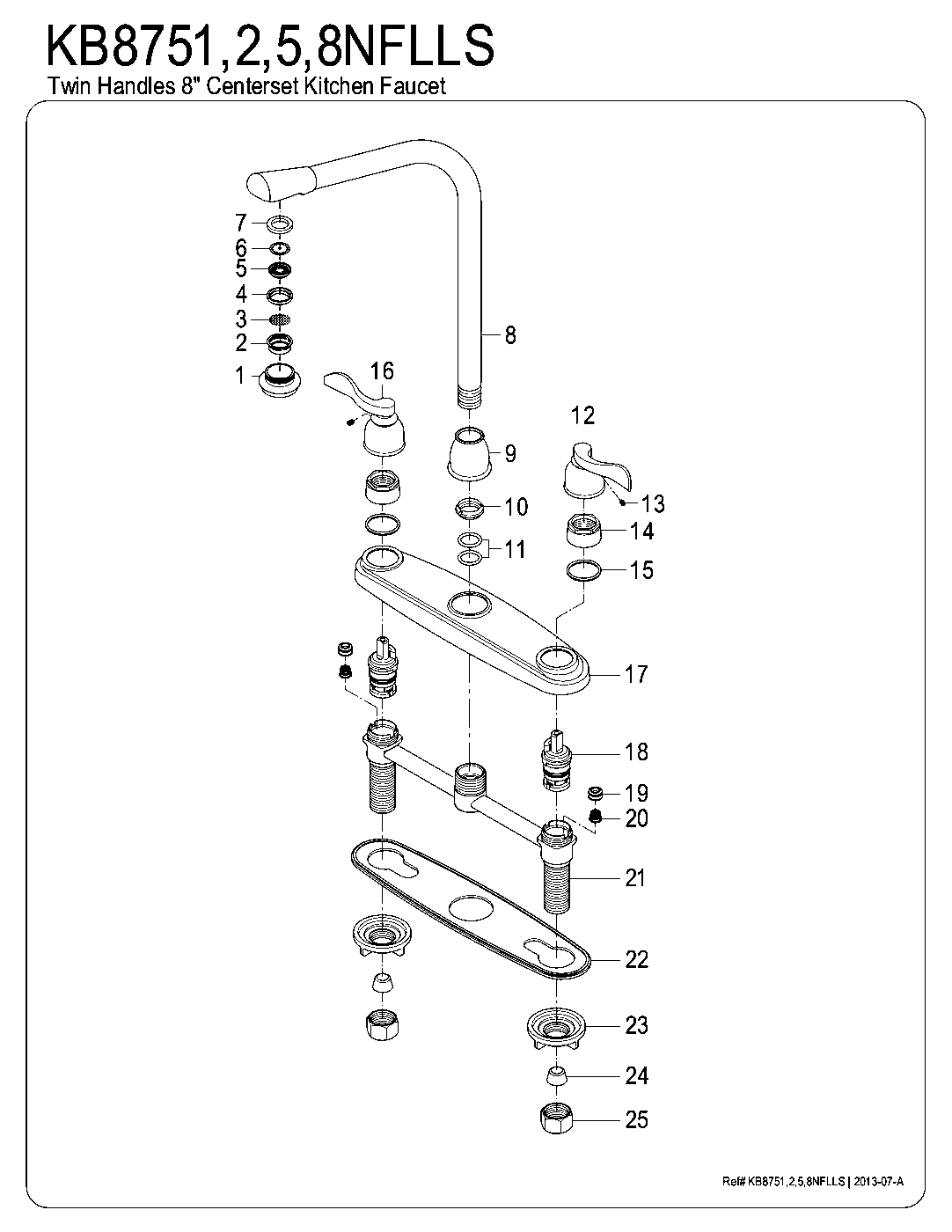 NuWave French KB8751NFLLS exploded parts diagram