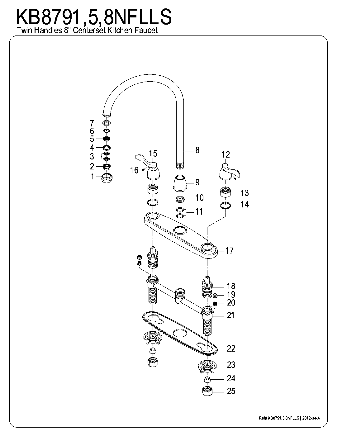 NuWave French KB8791NFLLS exploded parts diagram