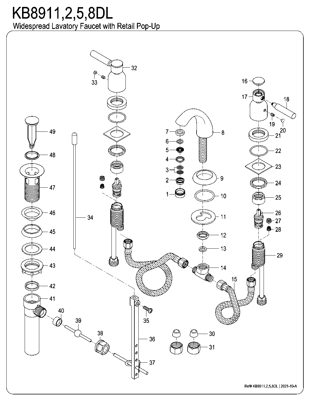 Concord KB8911DL exploded parts diagram