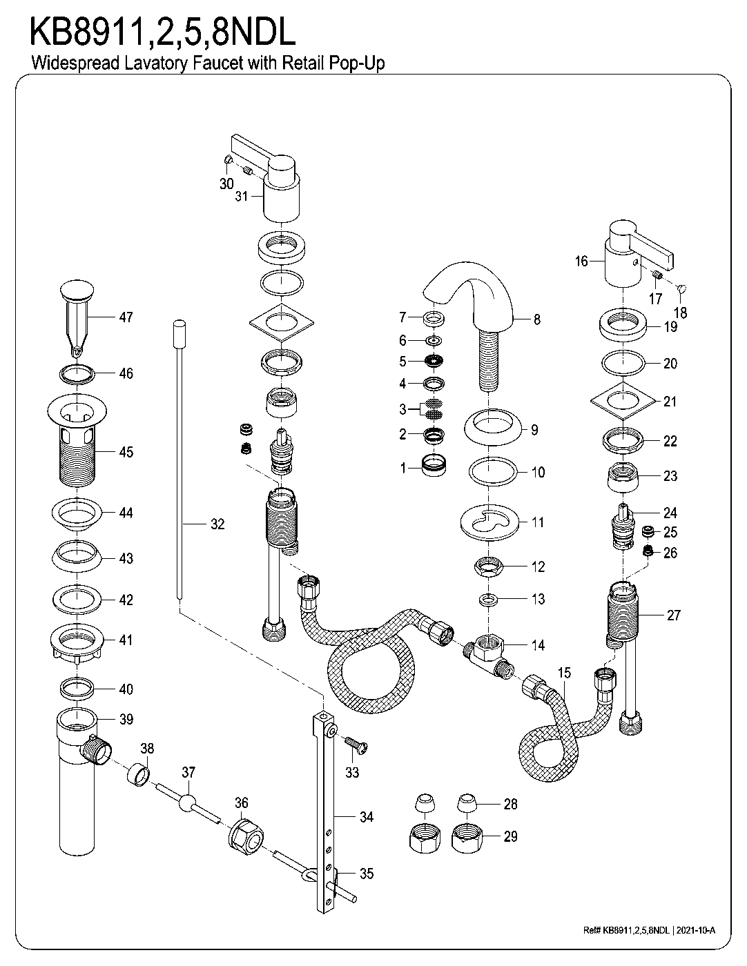 NuvoFusion KB8911NDL exploded parts diagram