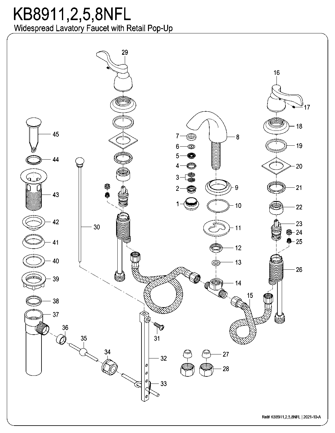 NuWave French KB8911NFL exploded parts diagram