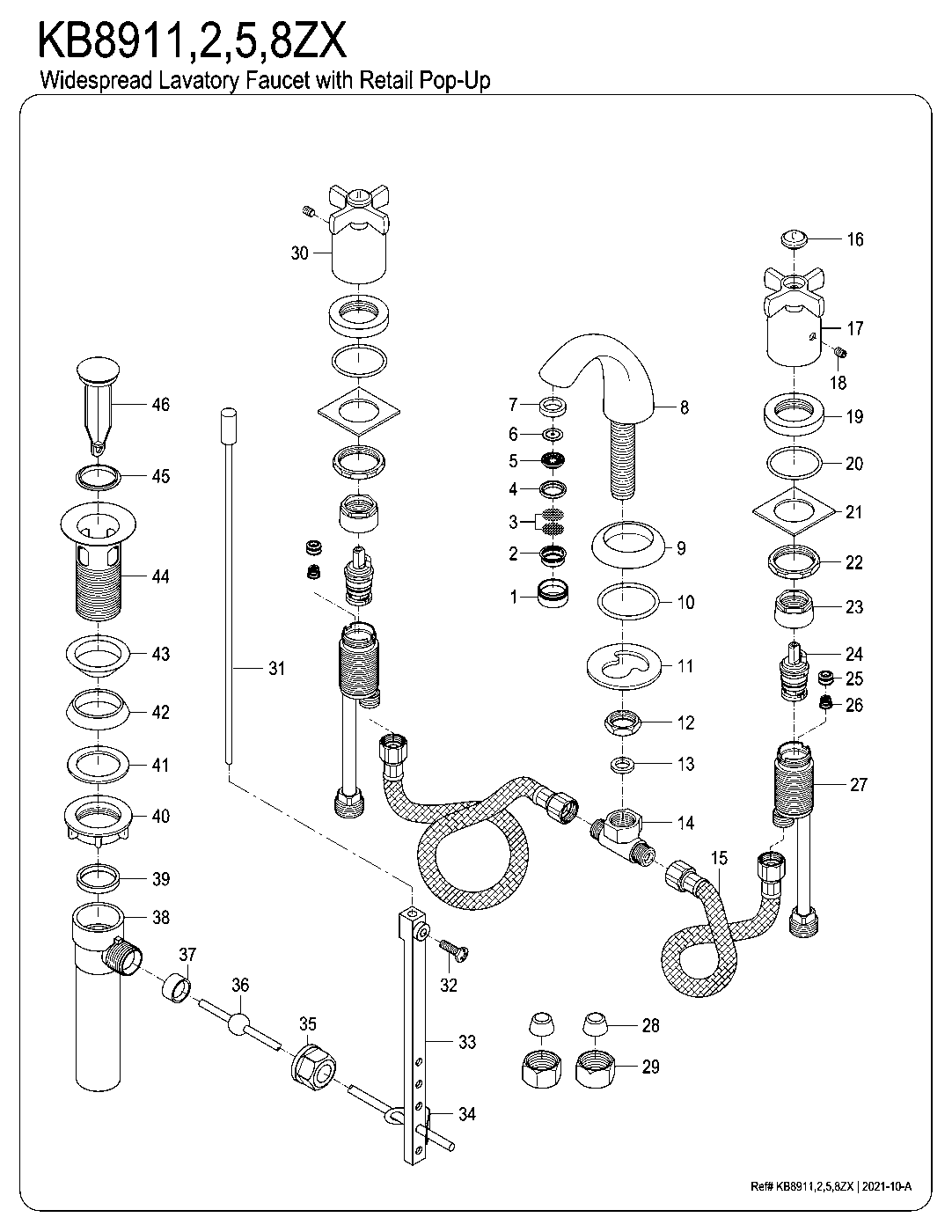 Millennium KB8911ZX exploded parts diagram