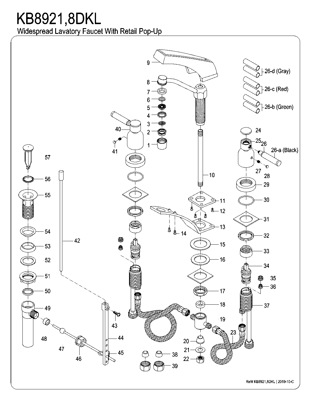Kaiser KB8921DKL exploded parts diagram