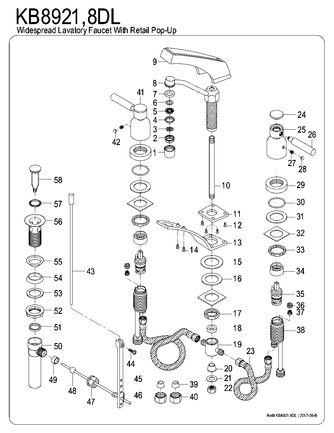 Concord KB8921DL exploded parts diagram