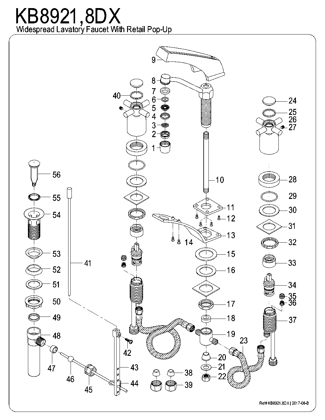Concord KB8921DX exploded parts diagram