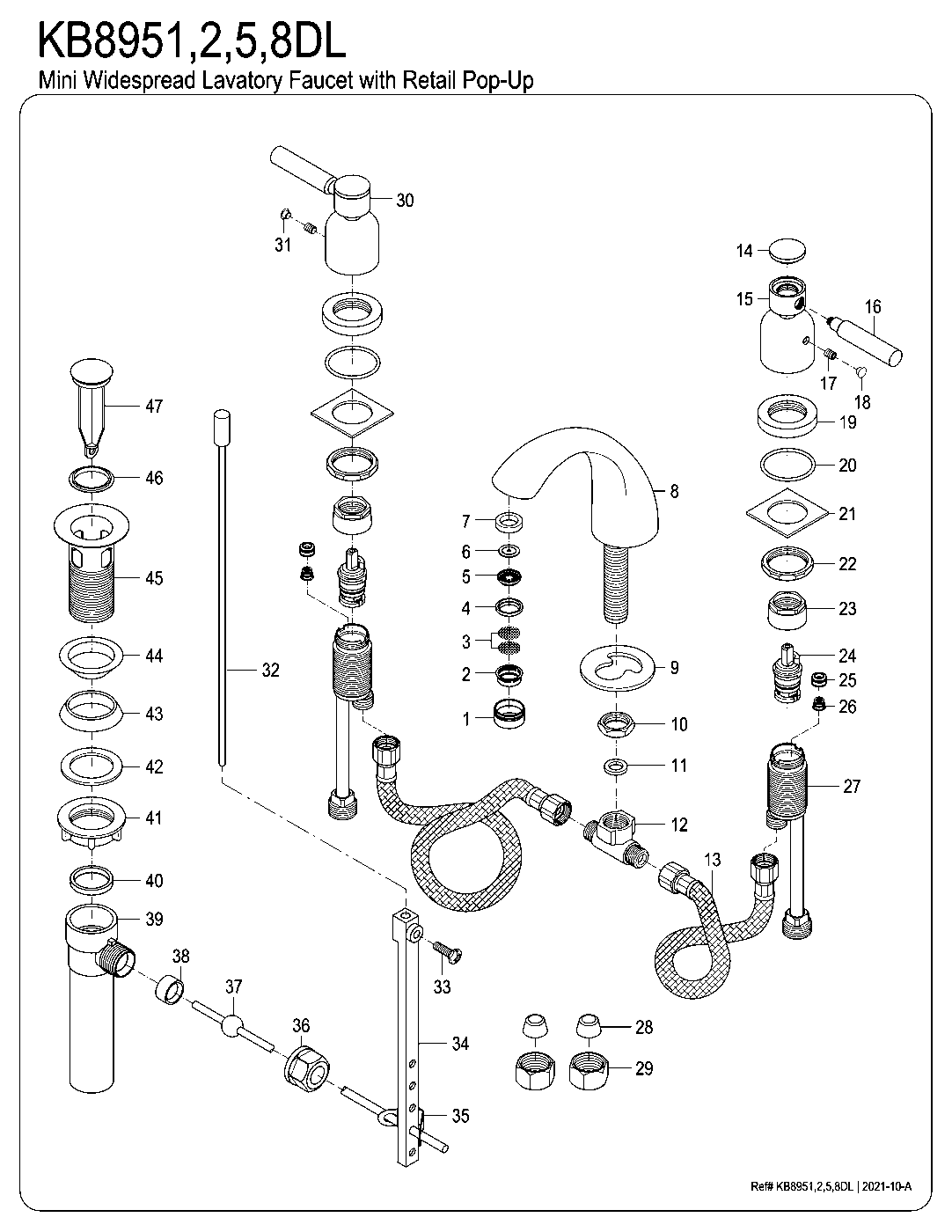 Concord KB8951DL exploded parts diagram