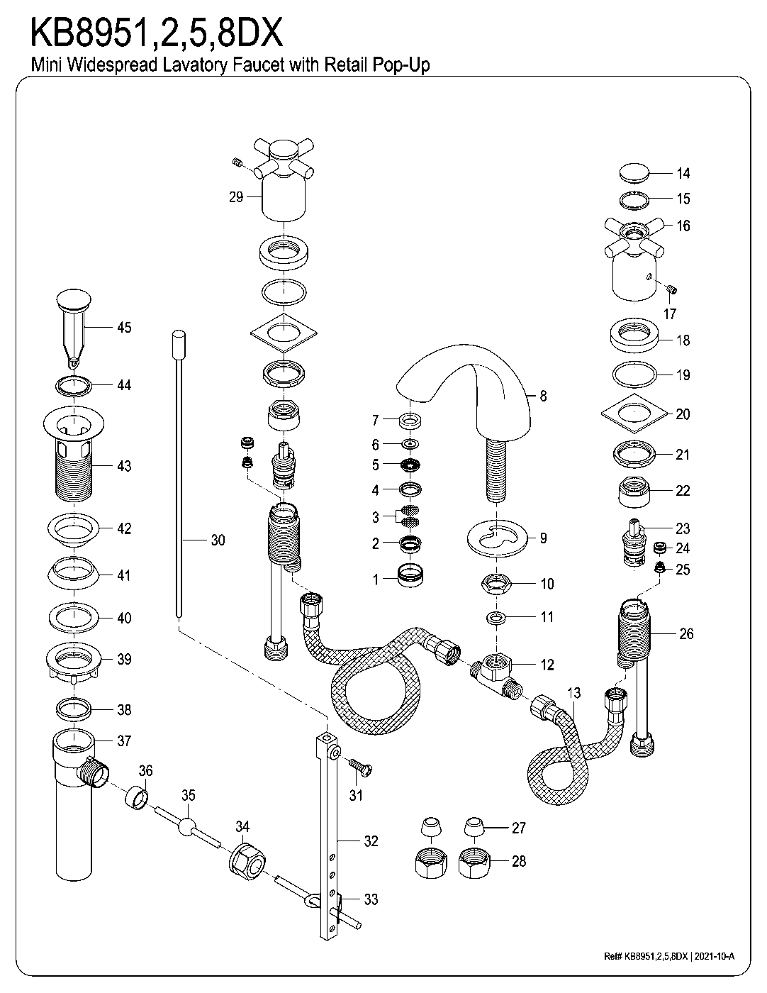 Concord KB8951DX exploded parts diagram