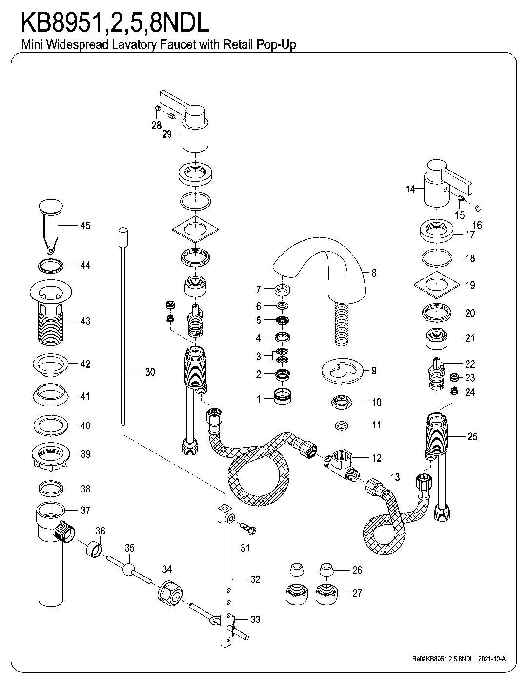 NuvoFusion KB8951NDL exploded parts diagram
