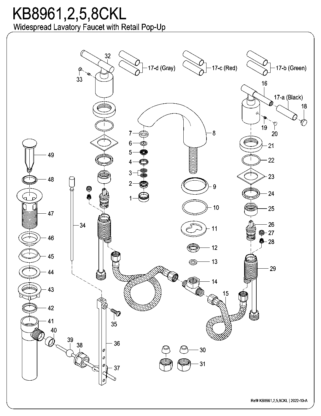 Kaiser KB8961CKL exploded parts diagram
