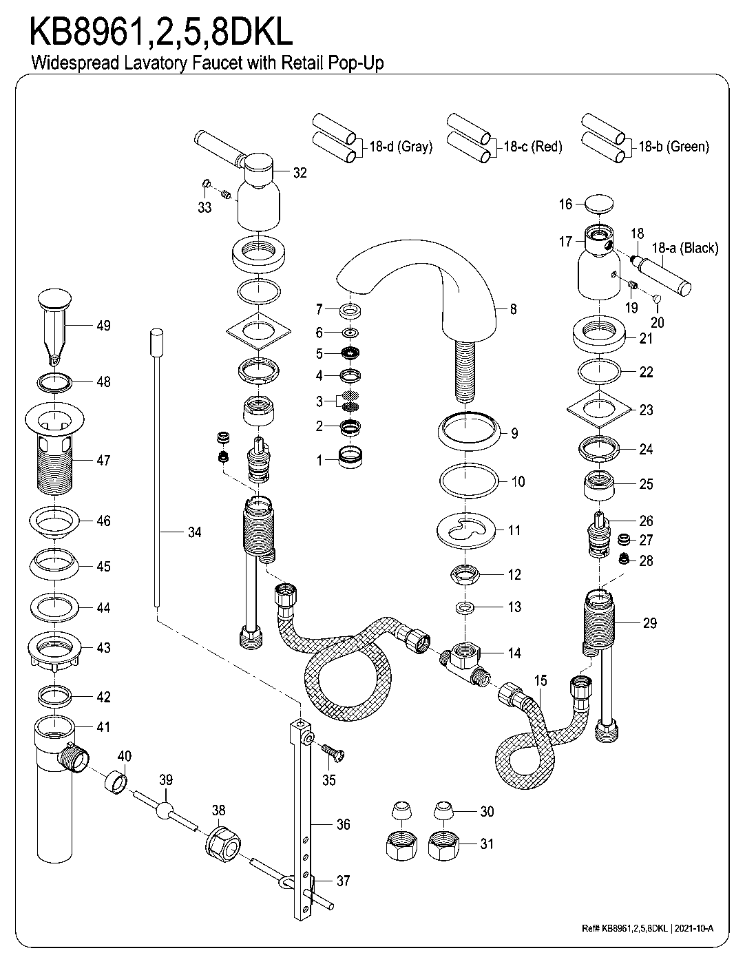 Kaiser KB8961DKL exploded parts diagram