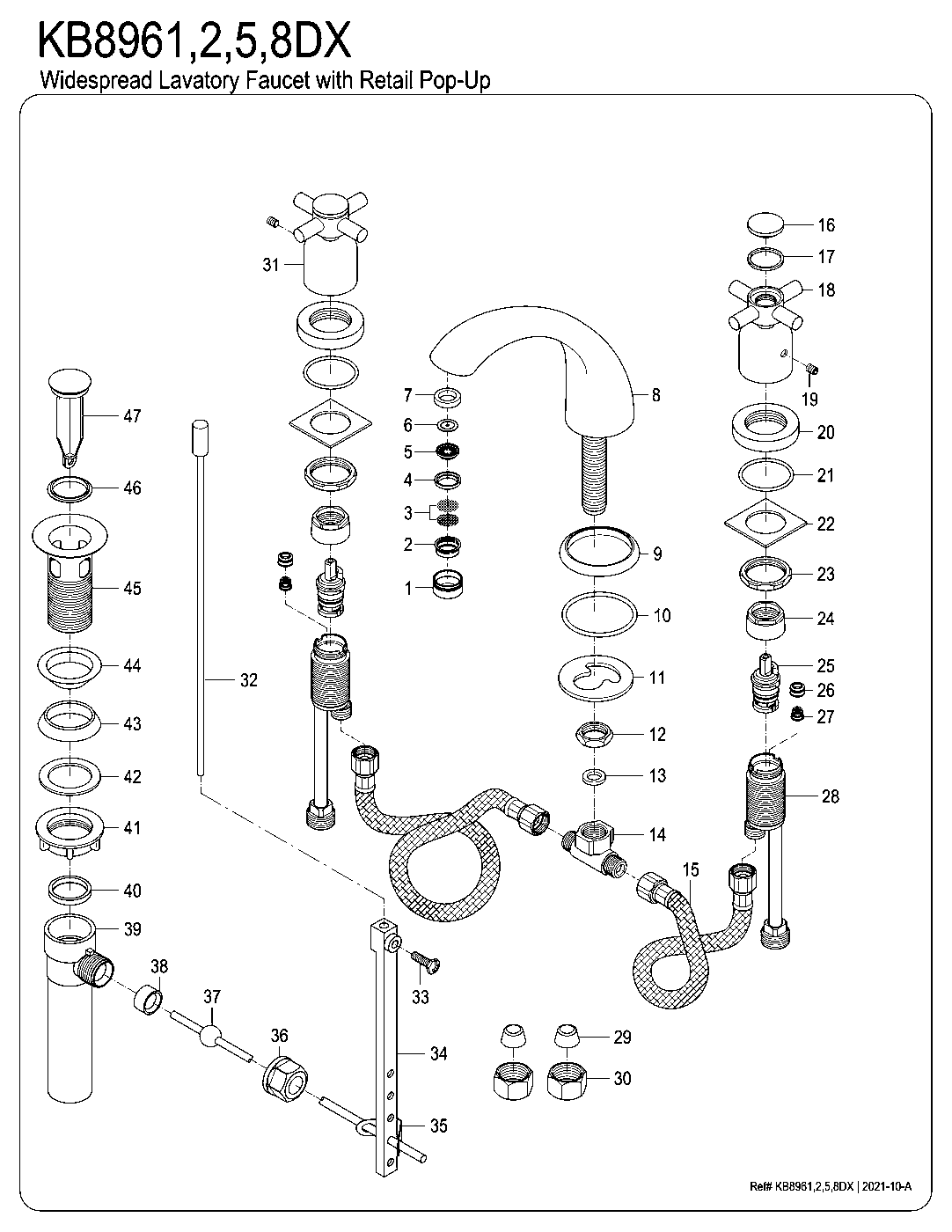 Concord KB8961DX exploded parts diagram