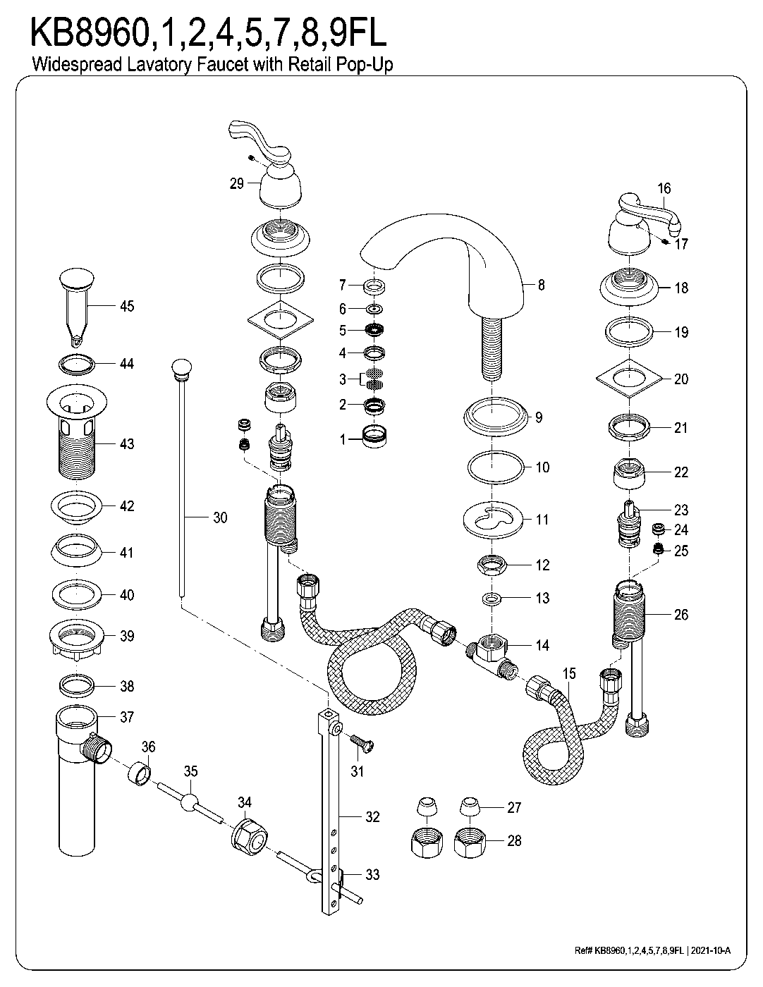 Royale KB8960FL exploded parts diagram