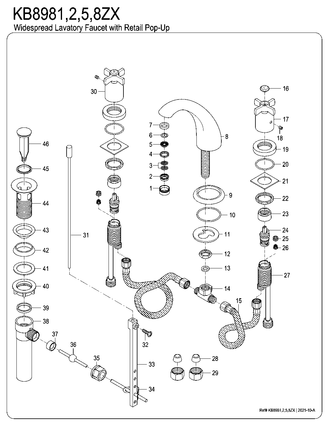 Millennium KB8981ZX exploded parts diagram