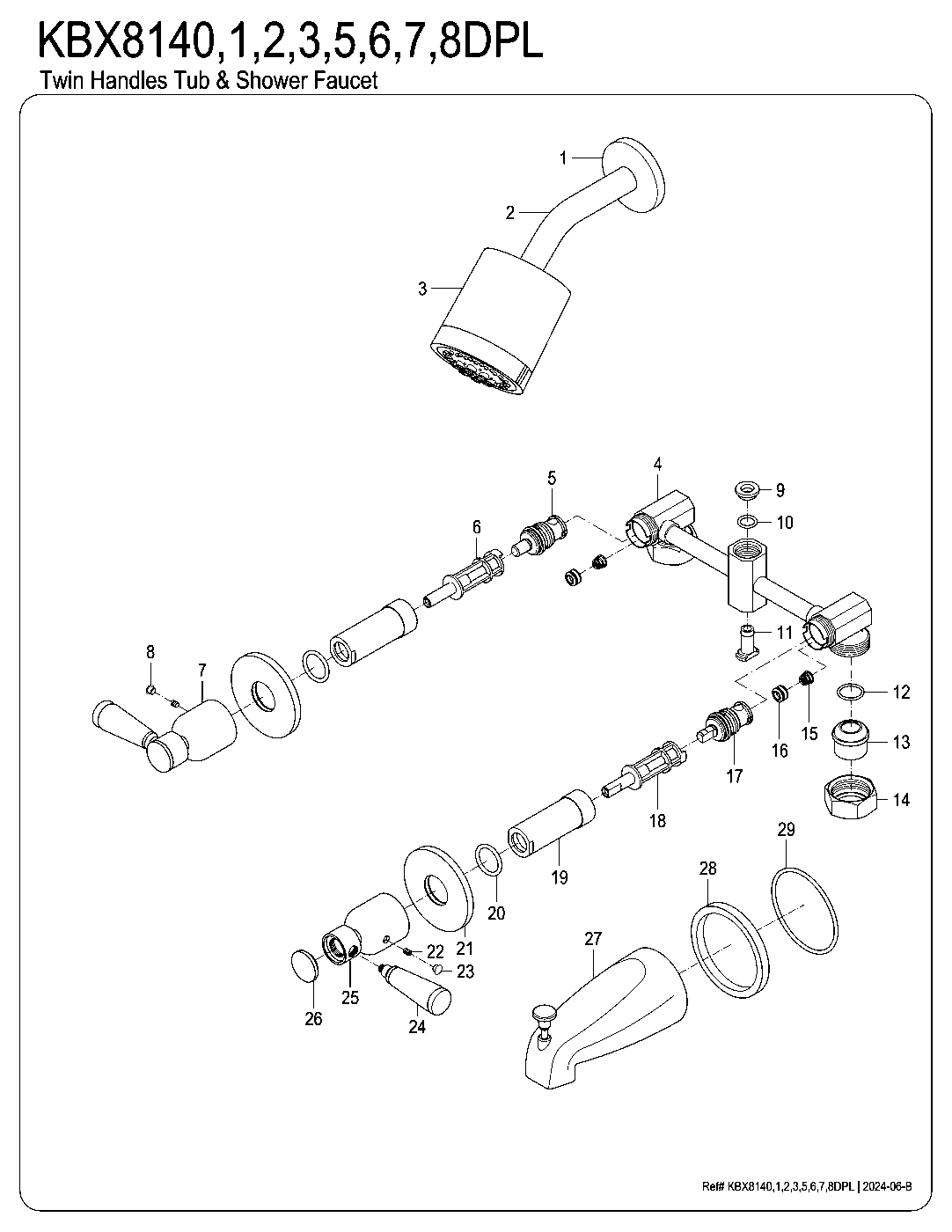 Paris KBX8140DPL exploded parts diagram