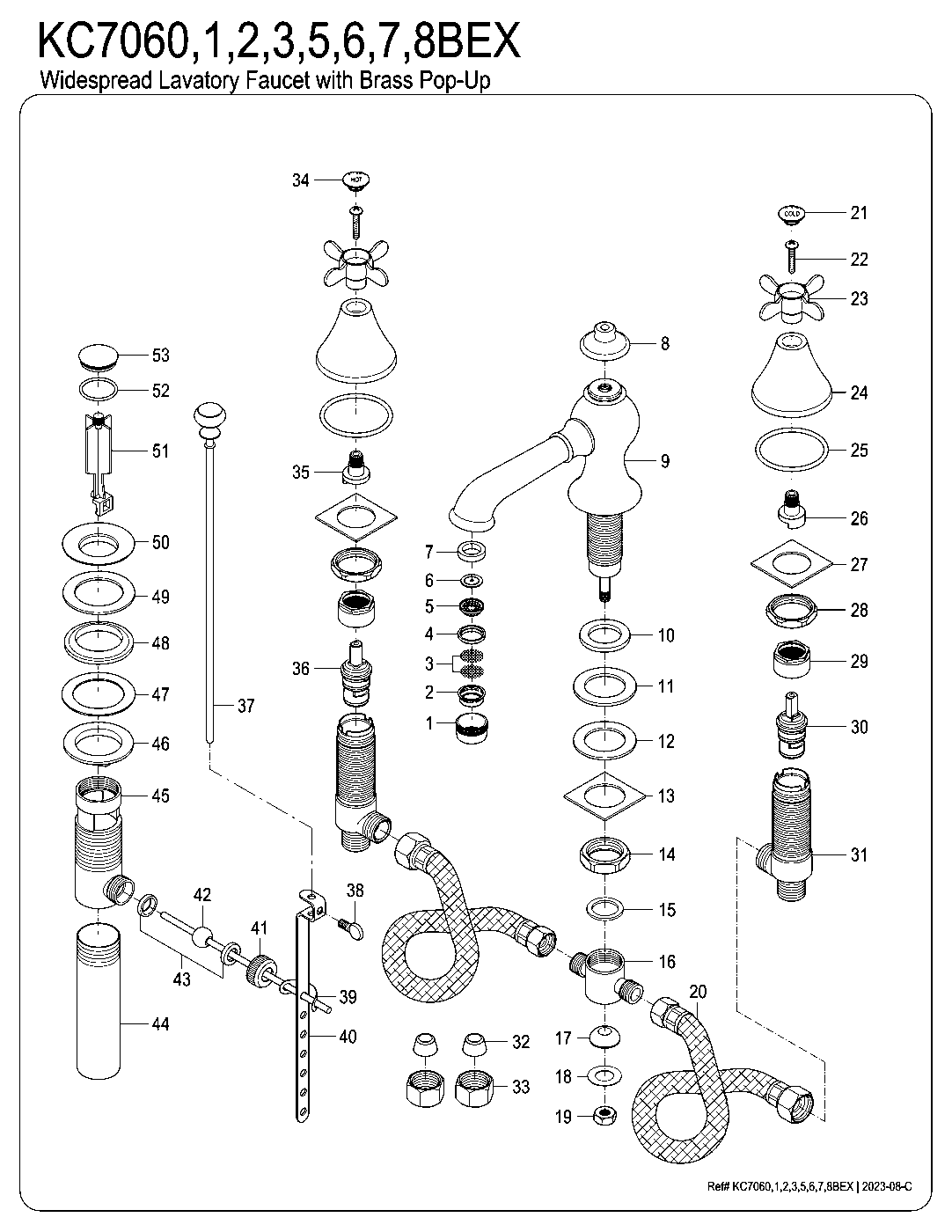 Essex KC7060BEX exploded parts diagram